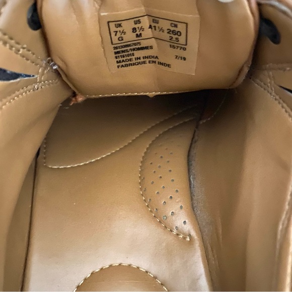 Clark's Tilden Walk Oxford Sneakers‎ Leather Lace-up Men's Size 8.5 Dark Tan - Picture 8 of 9